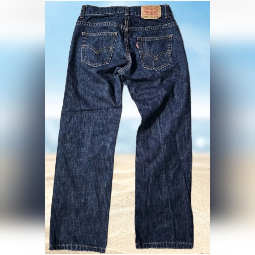 Levis 505 Jeans NWOT Y2k Straight Boys 10 Blue Grunge Skater RED Tab